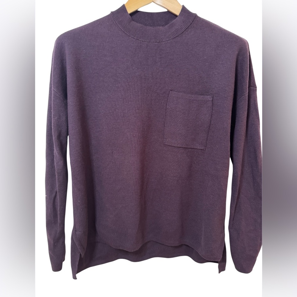 Banana Republic Sweater | Size L | Plum Purple | Hi-Low Hem